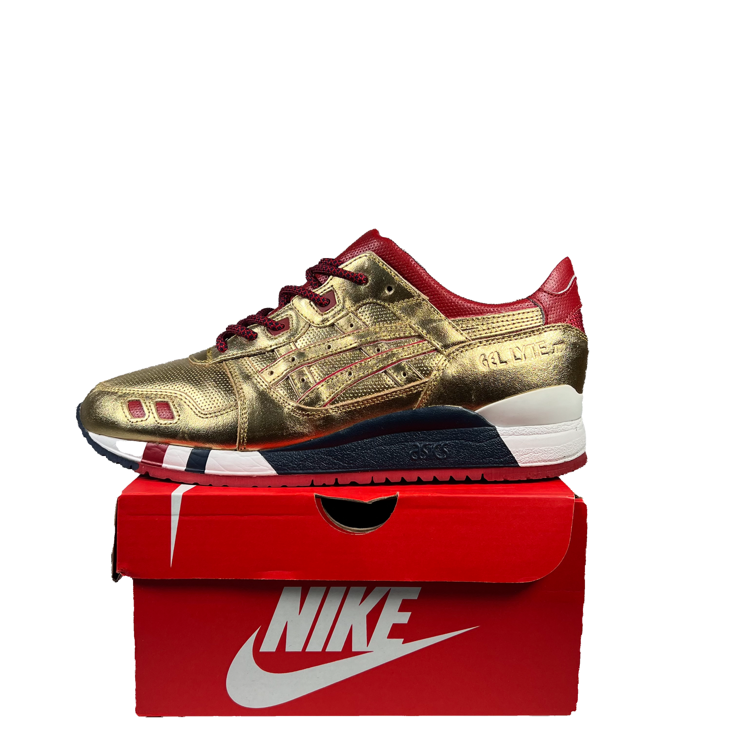 ASICS Gel-Lyte III KFE USA Gold (2014) Size 10 USED S19778
