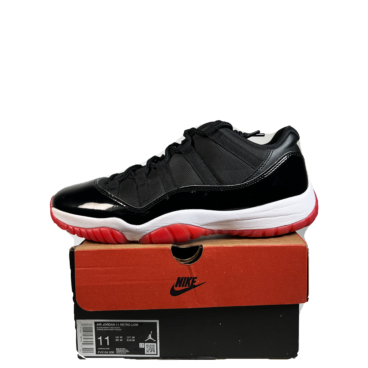 Jordan 11 Low Bred (2025) Size 11 USED s22910