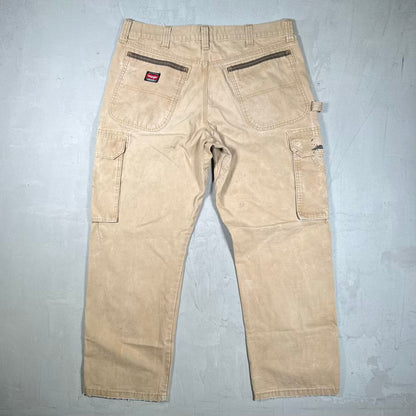Wrangler Khaki Workwear Cargo Pants Size 36x30 USED v20394