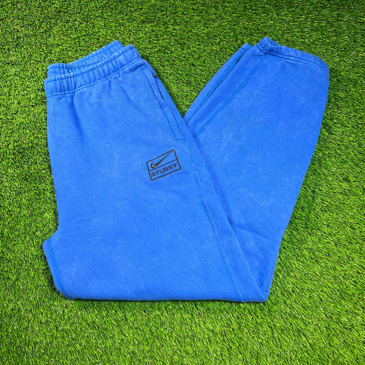 Nike Stussy Blue Sweatpants (2025) Size Medium USED x16486