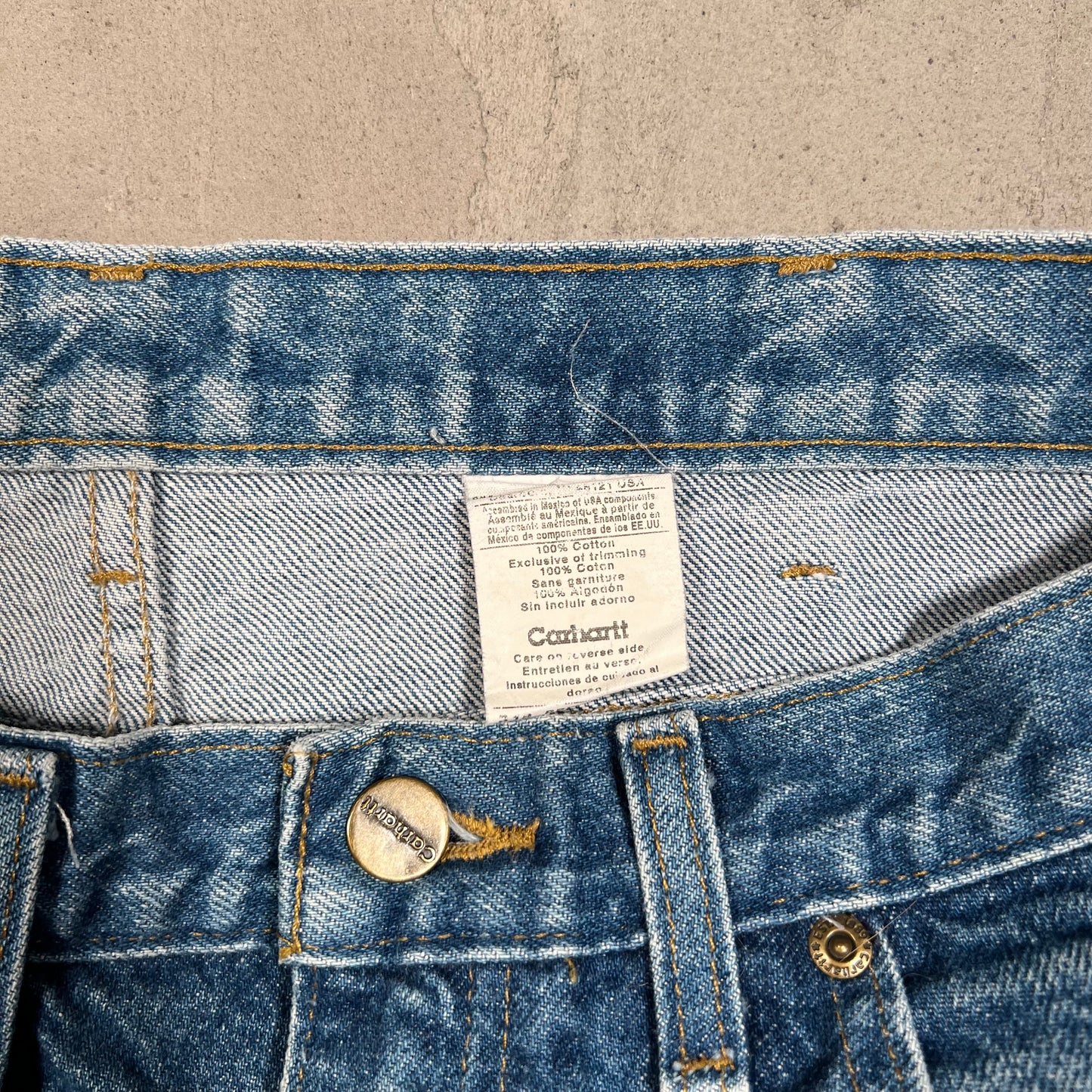 Y2K Carhartt Blue Jeans Size 34 USED v19354