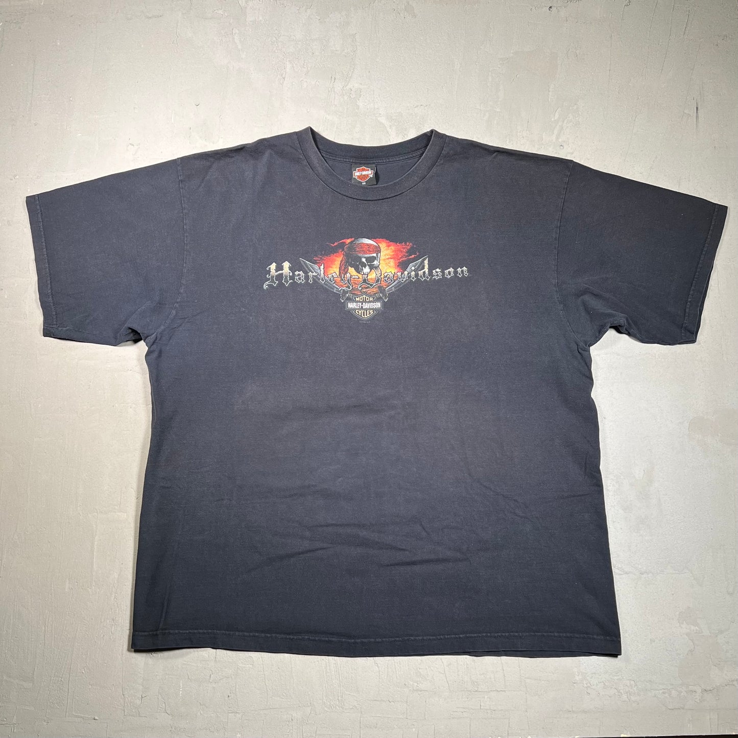 2005 Harley Davidson Black Pirate Tee Size 3XL USED v19403