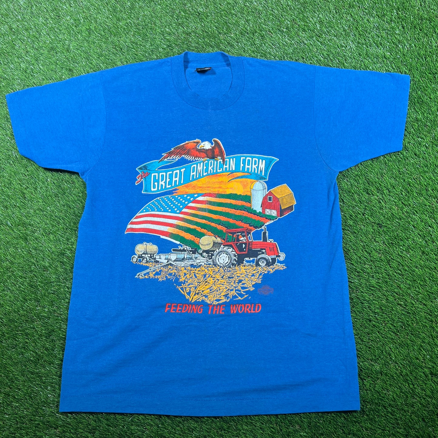1992 Blue "The Great American Farm" Size Large USED v17216
