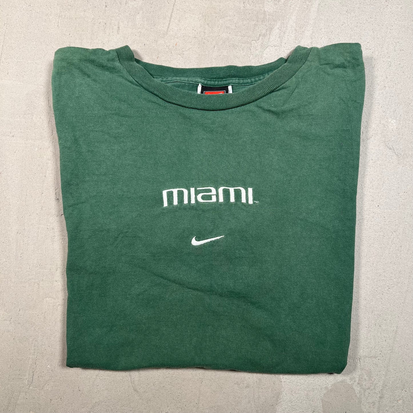 Y2K Nike Miami Green Tee Size Medium USED v19331