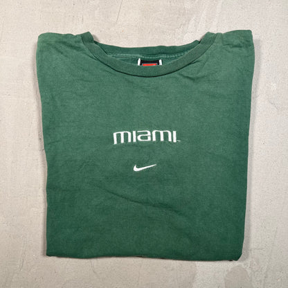 Y2K Nike Miami Green Tee Size Medium USED v19331