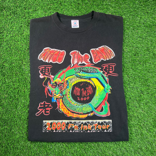2000 Tattoo The Earth Ink Tour Tee Black Size XL USED v18267
