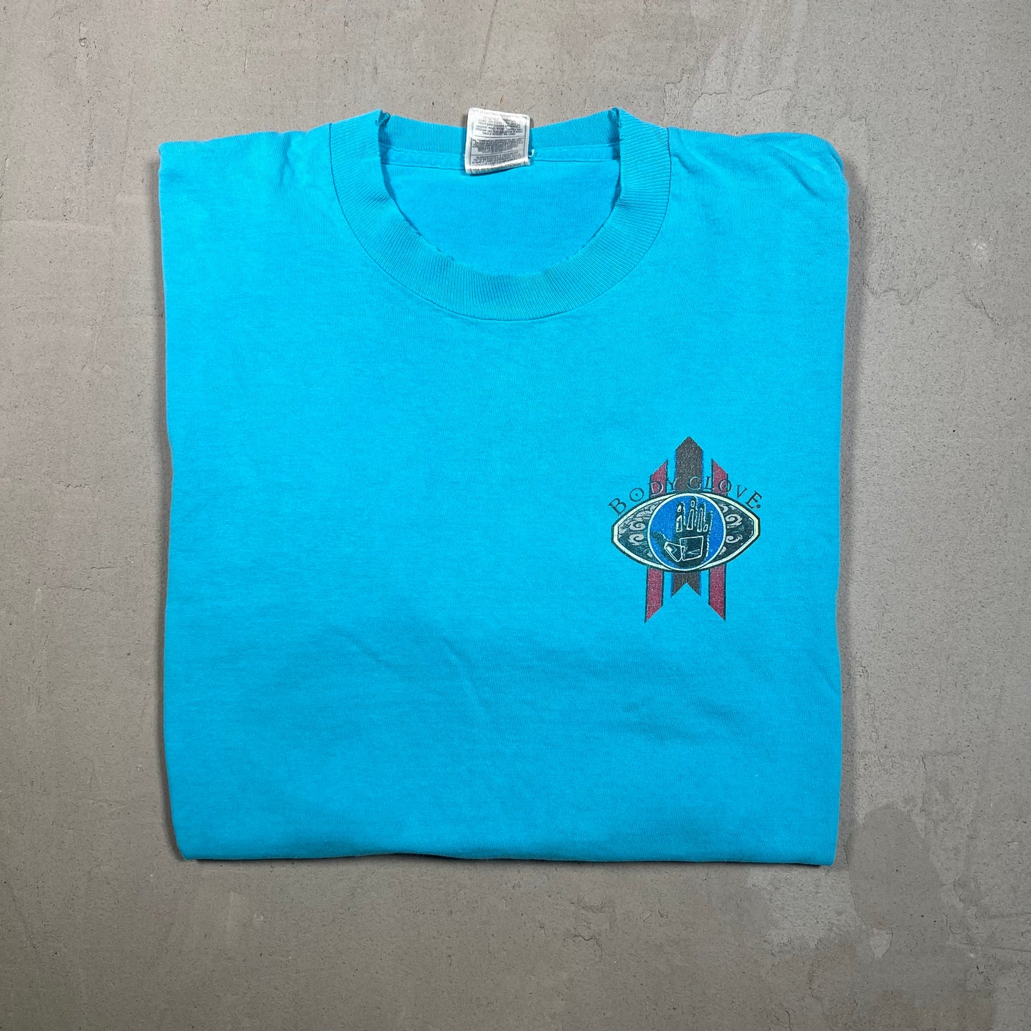 1990s Body Glove Blue Tee Size XL USED v19192