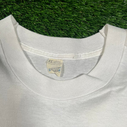 1994 SplitFire Spark Plug Nascar White Racing Tee Size XL USED v18346