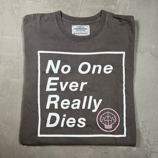Neighborhood NERD No One Ever Really Dies Grey Longsleeve Size Medium USED x18117