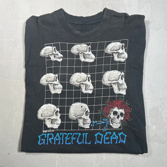 1993 Grateful Dead Evolution of Deadhead Black Tee Size XL USED v5373