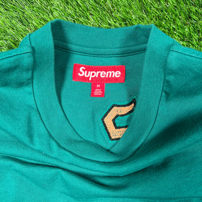 Supreme Green Brushed Arc S/S Tee (2025) Size Medium USED x16782