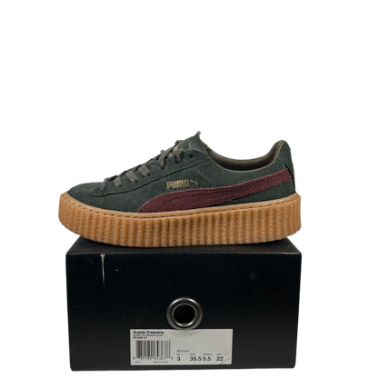 Puma Creepers Rihanna Fenty Suede Green Size 4M/5.5W USED S18471