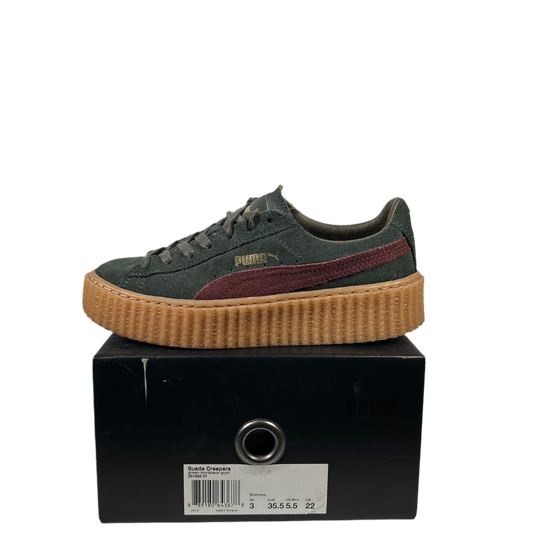Puma Creepers Rihanna Fenty Suede Green Size 4M/5.5W USED S18471