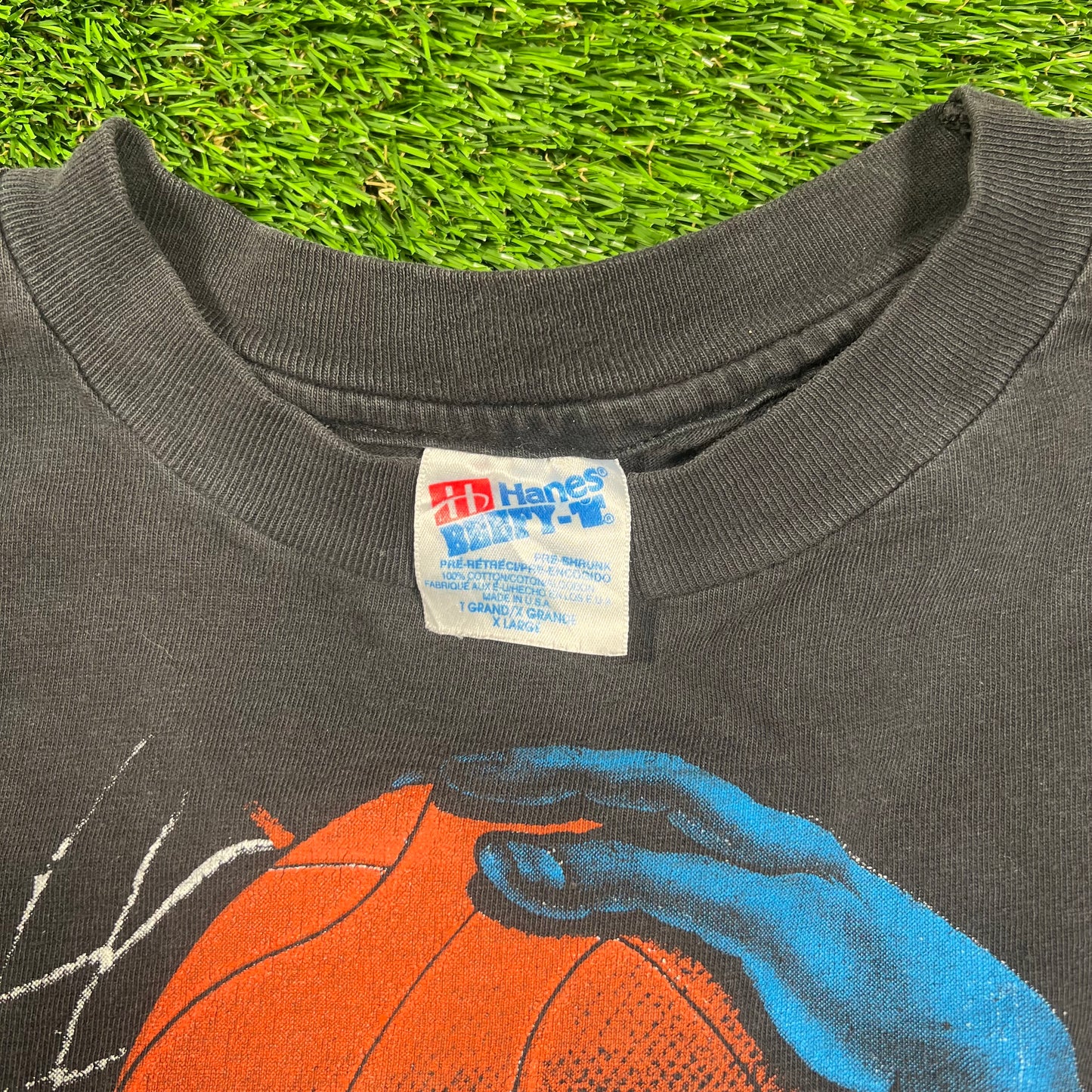 1990s Duke University Black Dunking Devil Tee Size XL USED v18371