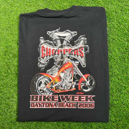 2006 Choppers Bike Week Black Tee Size XL USED v17950