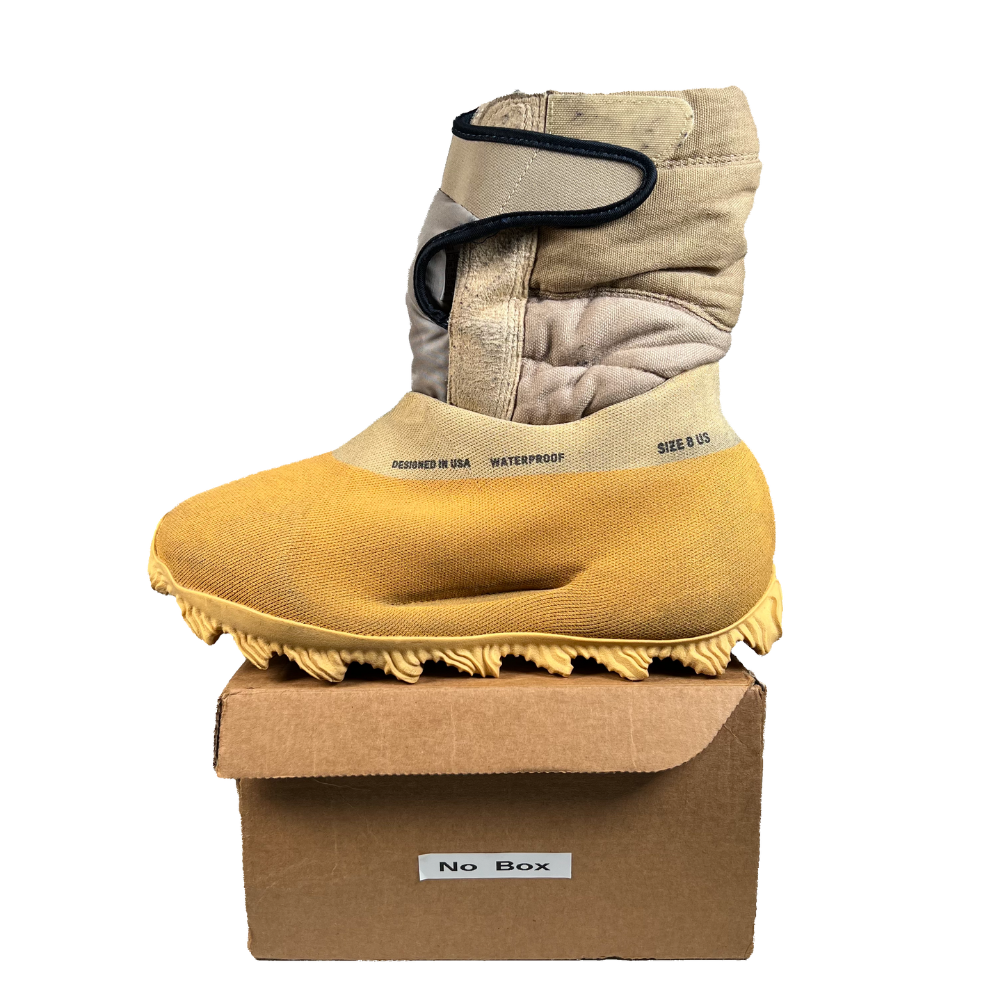 Yeezy Knit Boot Sulfur (2021) Size 8 USED s21878
