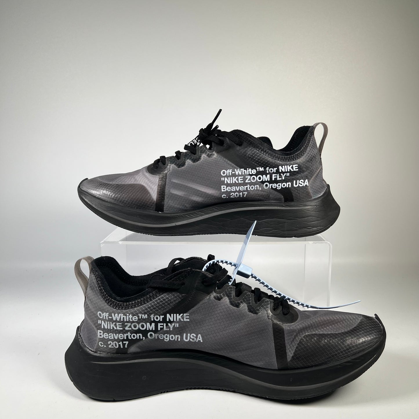 Nike Zoom Fly Off-White Black Silver (2018) Size 11 USED s19367