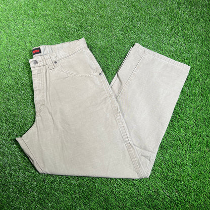 Y2K Wrangler Khaki Workwear Size 34 USED v18186