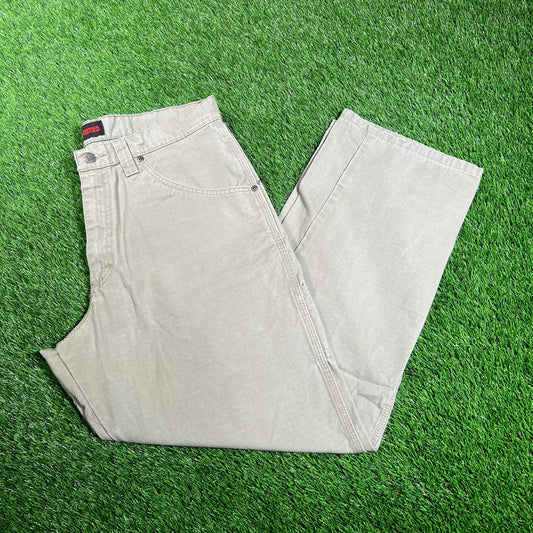 Y2K Wrangler Khaki Workwear Size 34 USED v18186