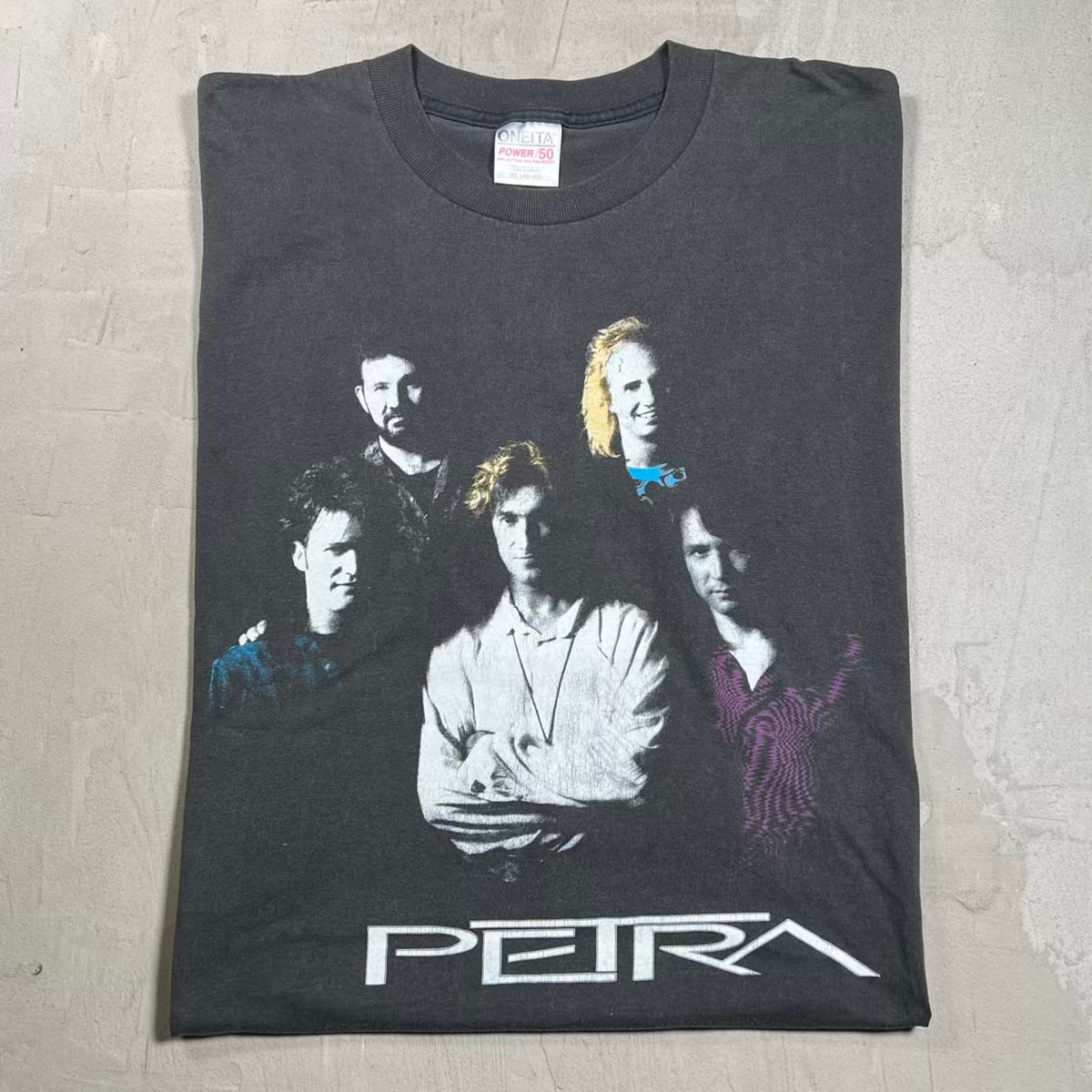 1993 Petra Unseen Power World Tour Black Tee Size XL USED v20100