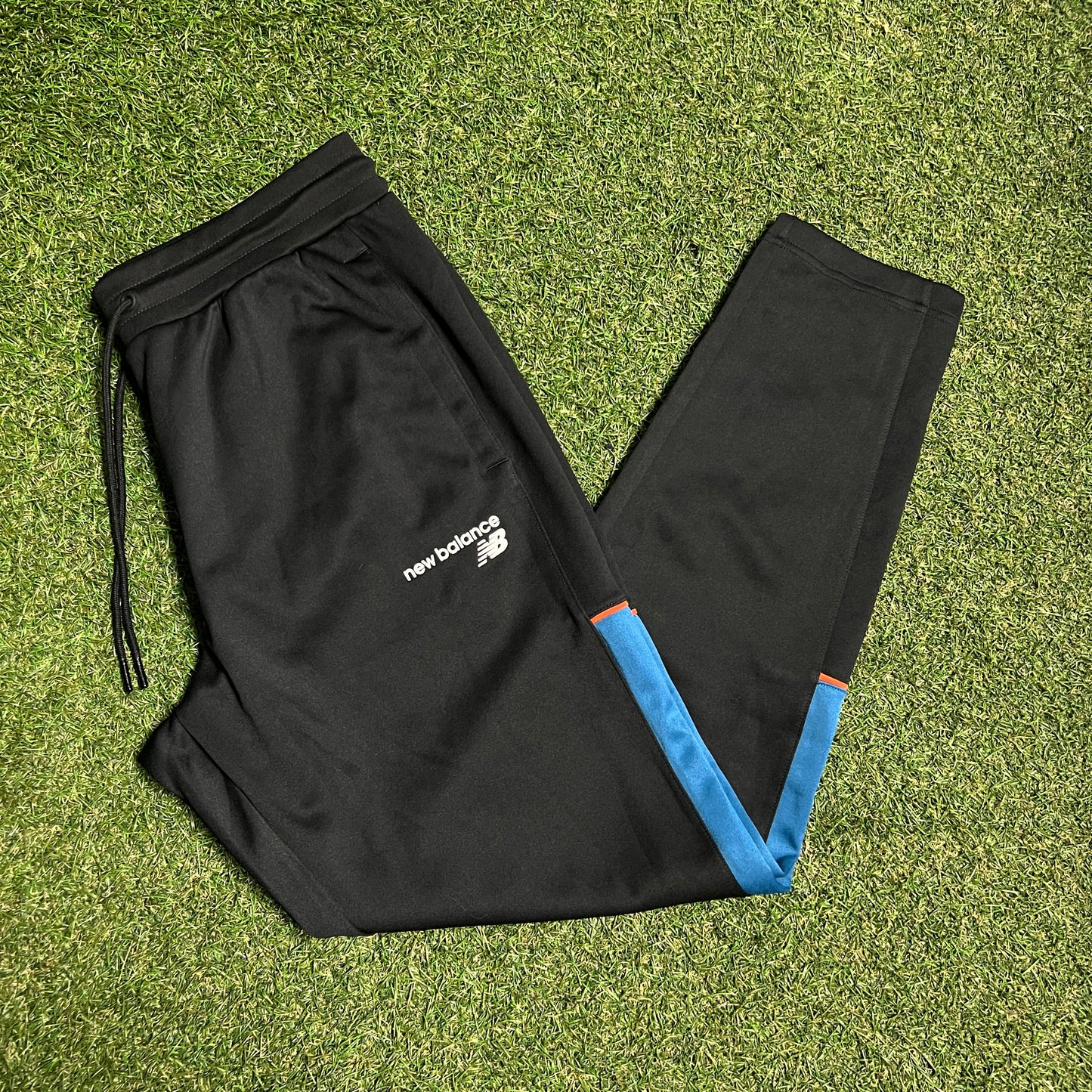 New Balance Blue Stripe Black Sweatpants Size Large NEW v16024