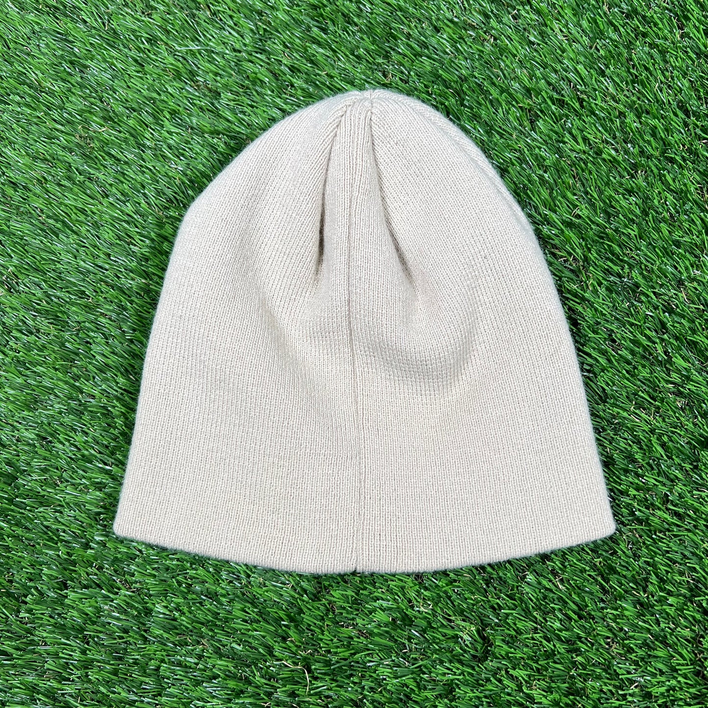 Stussy Script Tan Beanie USED v16943