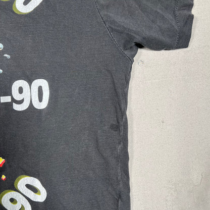 1990 Super Rock Music Fest Black Tee Size XL USED v19027