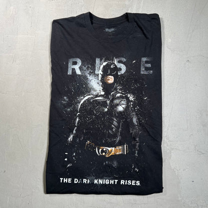 2012 The Dark Knight Rises Promo Black Tee Size Large USED v14096