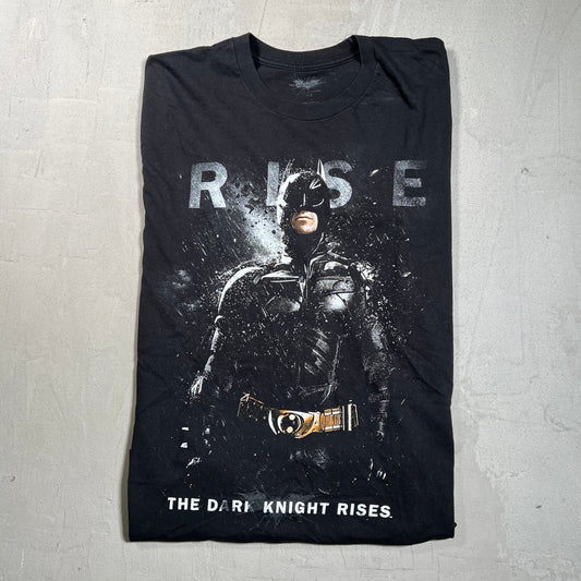 2012 The Dark Knight Rises Promo Black Tee Size Large USED v14096