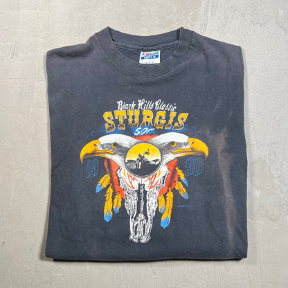 1990 Sturgis Black Hills Rally 50th Anniversary Longsleeve Size XL USED v19476