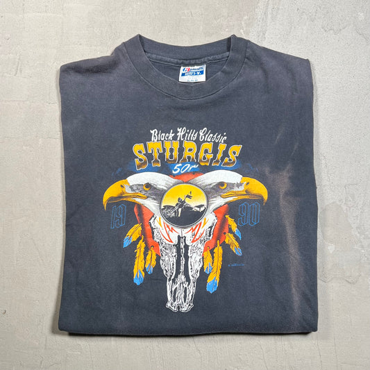 1990 Sturgis Black Hills Rally 50th Anniversary Longsleeve Size XL USED v19476