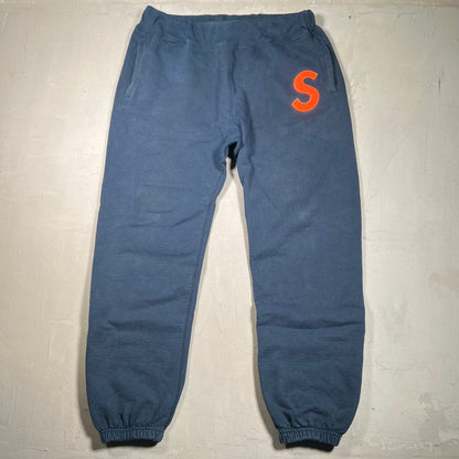 Supreme Navy "S" Logo Sweatpants (2018) Size XL USED x17019