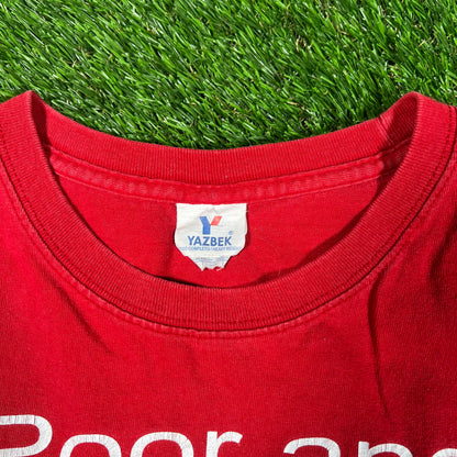 Poor and Famous Culture Club Red Tee Size XL USED v17828