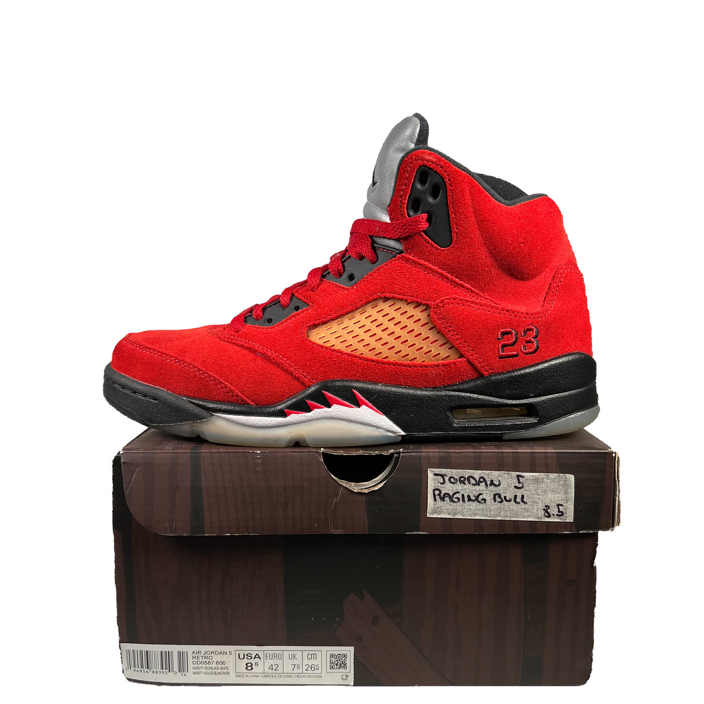Jordan 5 Raging Bull Red (2021) Size 8.5 USED s20057