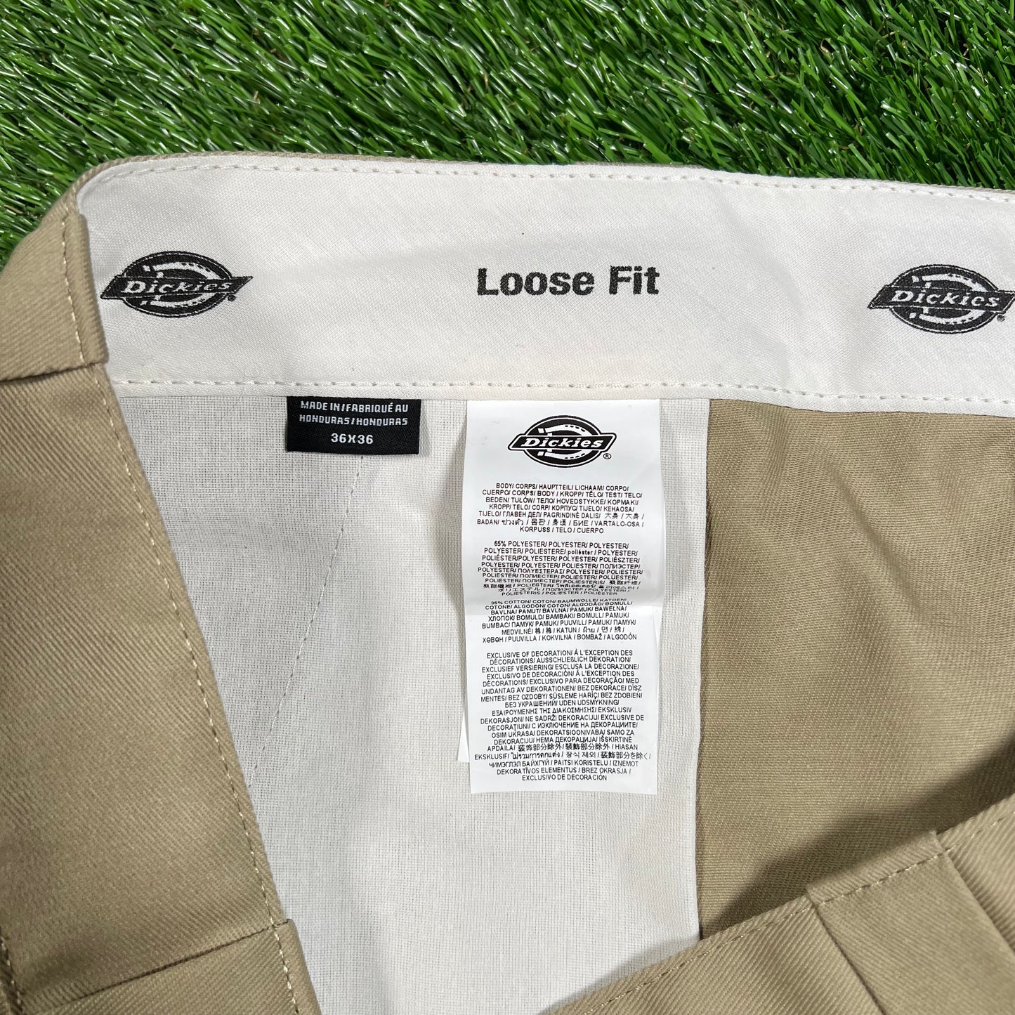 Dickies Carpenter Double Knee Tan Pants Size 36 USED v17832