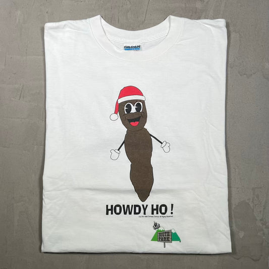 1998 South Park Howdy Ho Poop Cartoon Promo White Tee Size XL USED v20211