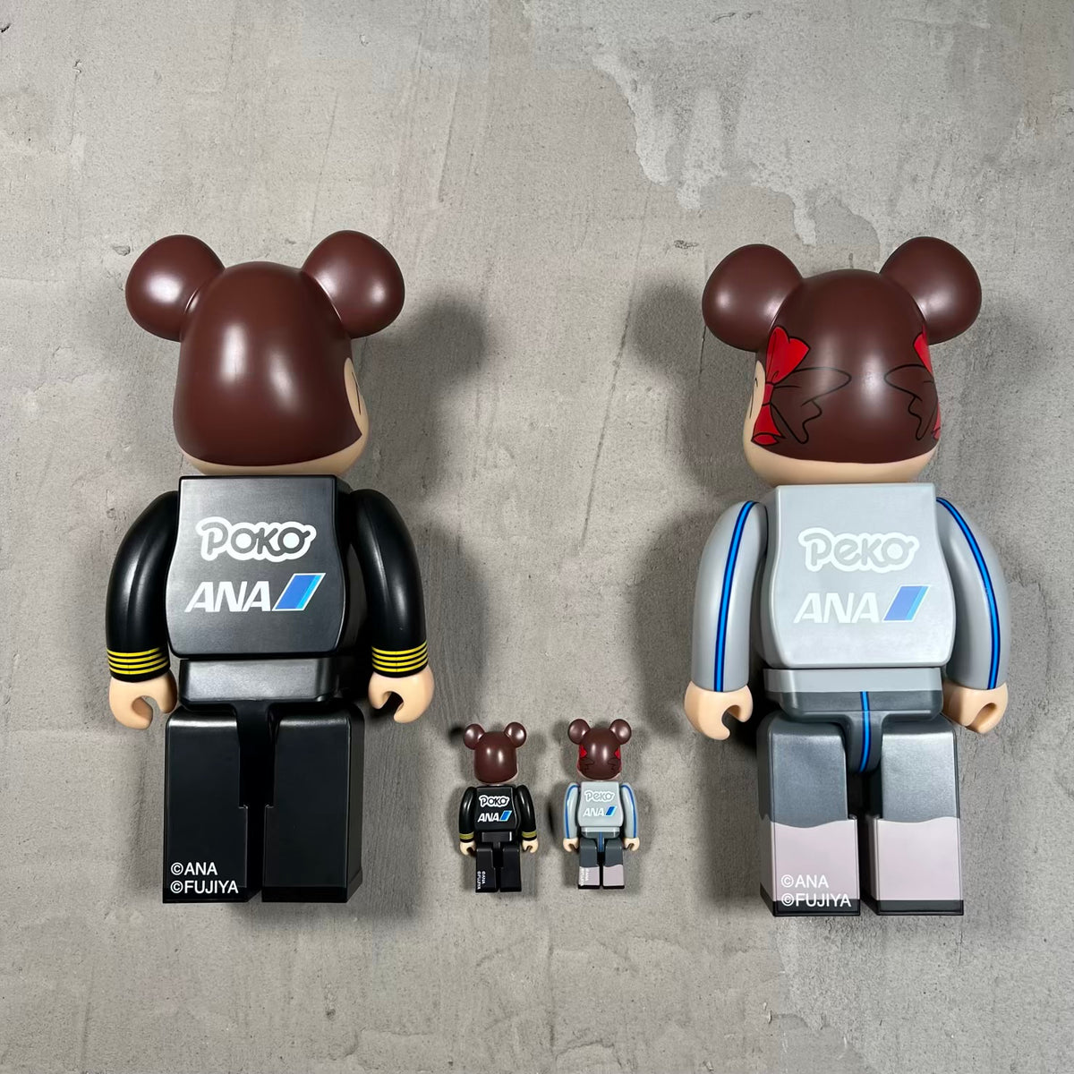 Bearbrick Ana Original Pocp-Chan Peko-Chan Captain 100% / 400% Set of 4 NEW x18665