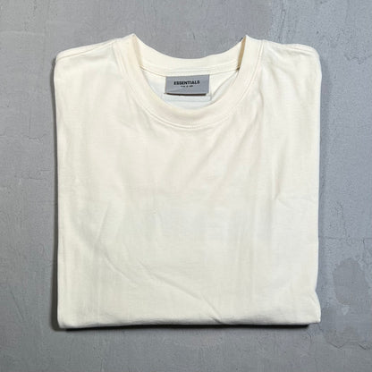 Essentials Fear of God FOG Cream Back Logo Tee Size Medium USED x17650