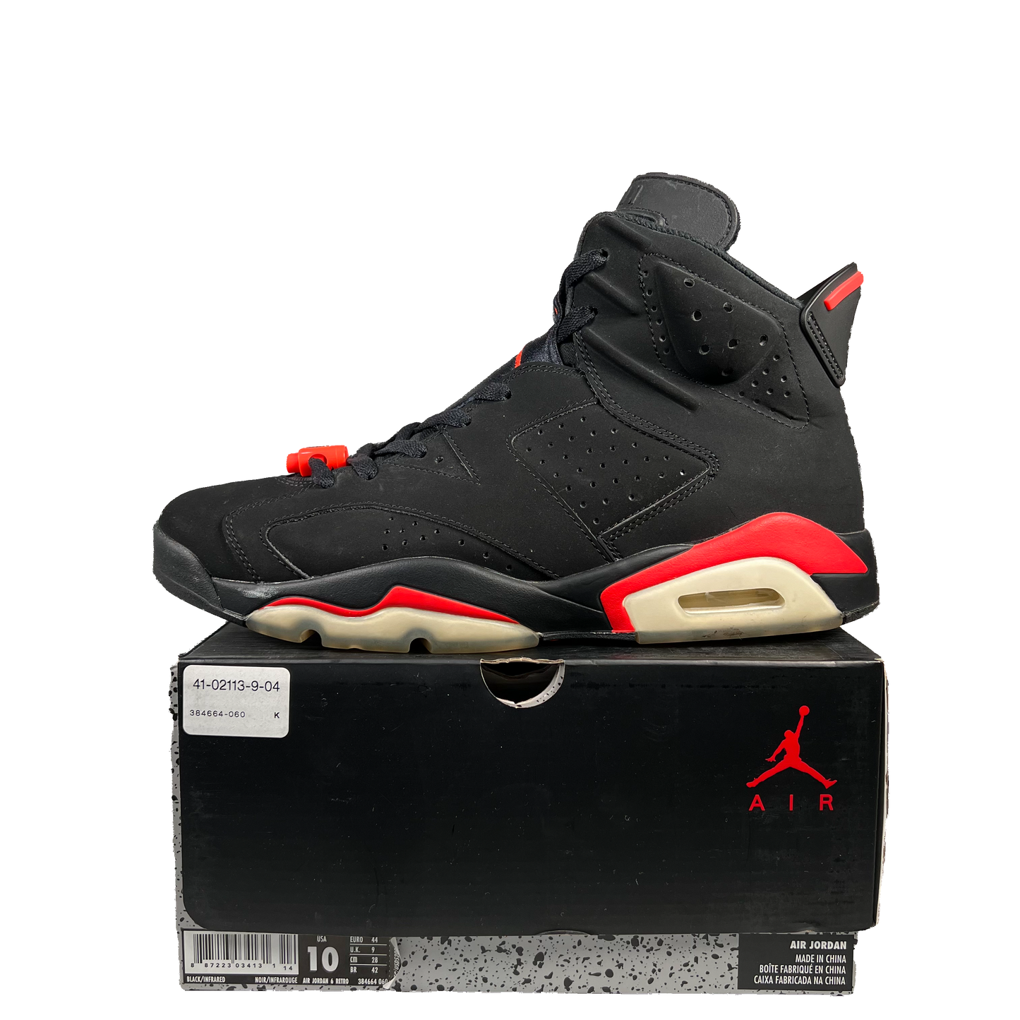 Jordan 6 Black Infrared (2019) Size 10 USED s20218