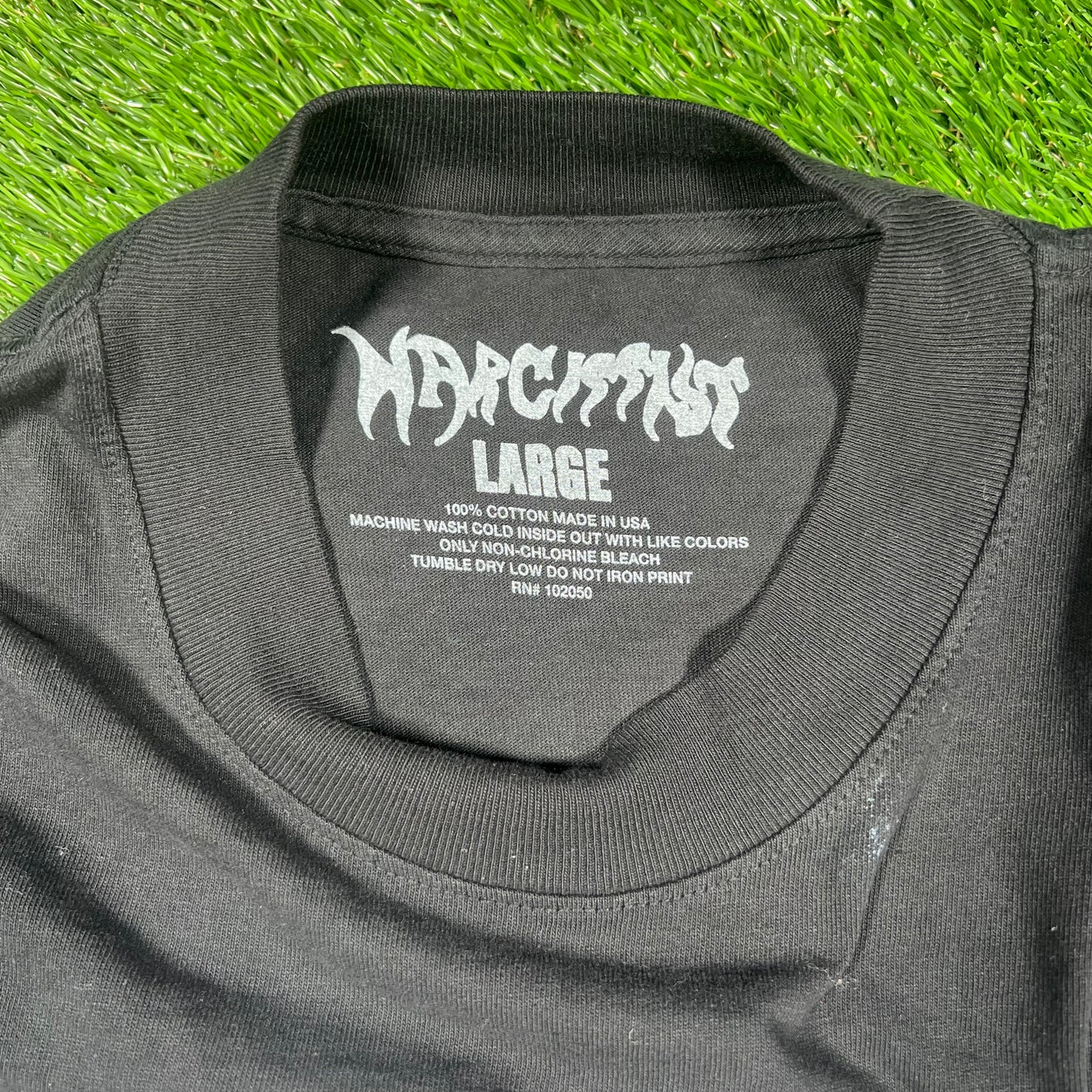 Playboi Carti Vamp Security Rock Star Made Black Tee Size Large USED x14555