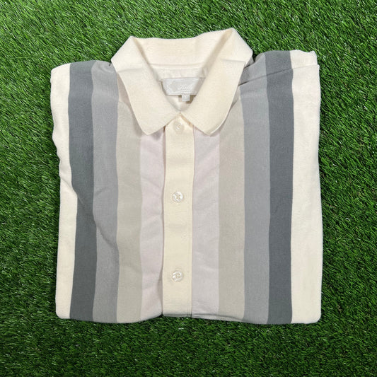 Kith Tilden Sandrift Short Sleeve Polo Button Up Tee Size Large USED x15331