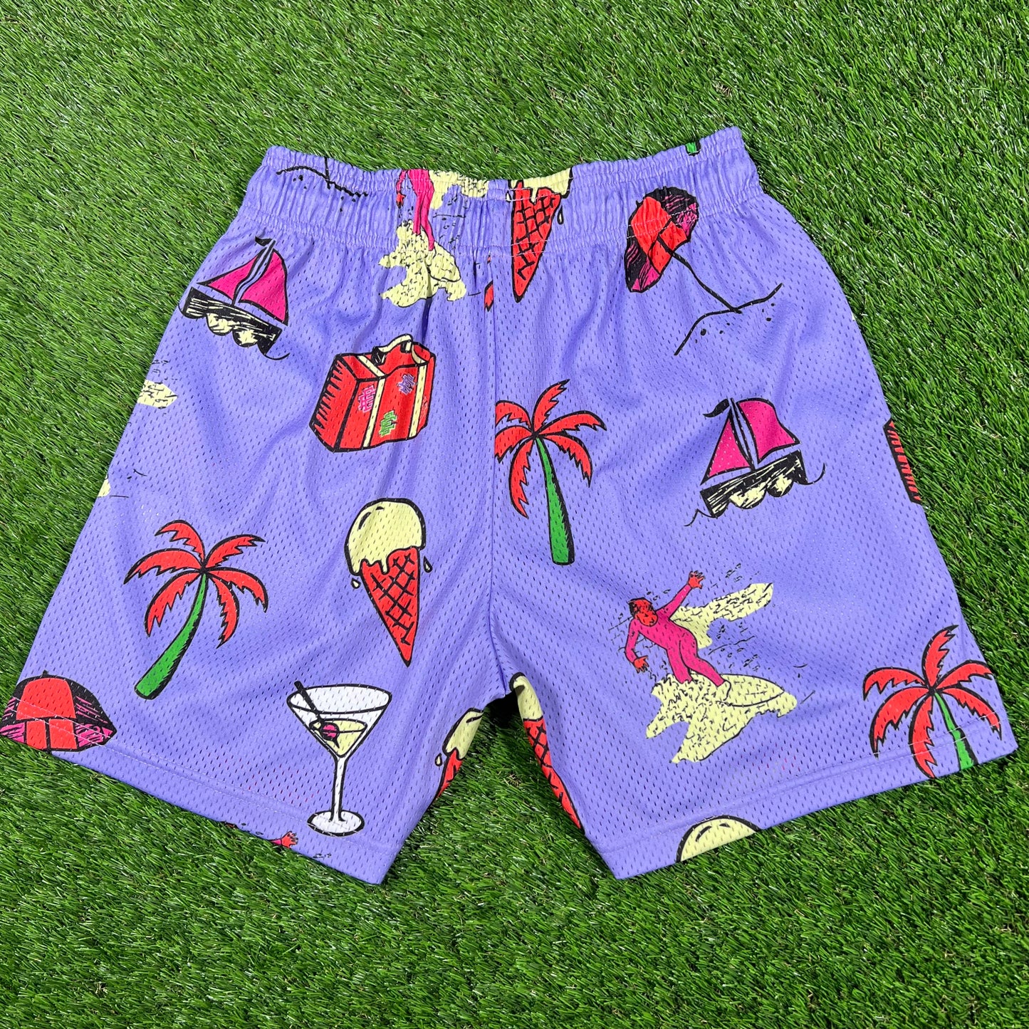 Eric Emanuel Surf Purple Shorts Size Small USED x14787