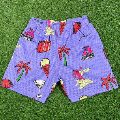 Eric Emanuel Surf Purple Shorts Size Small USED x14787