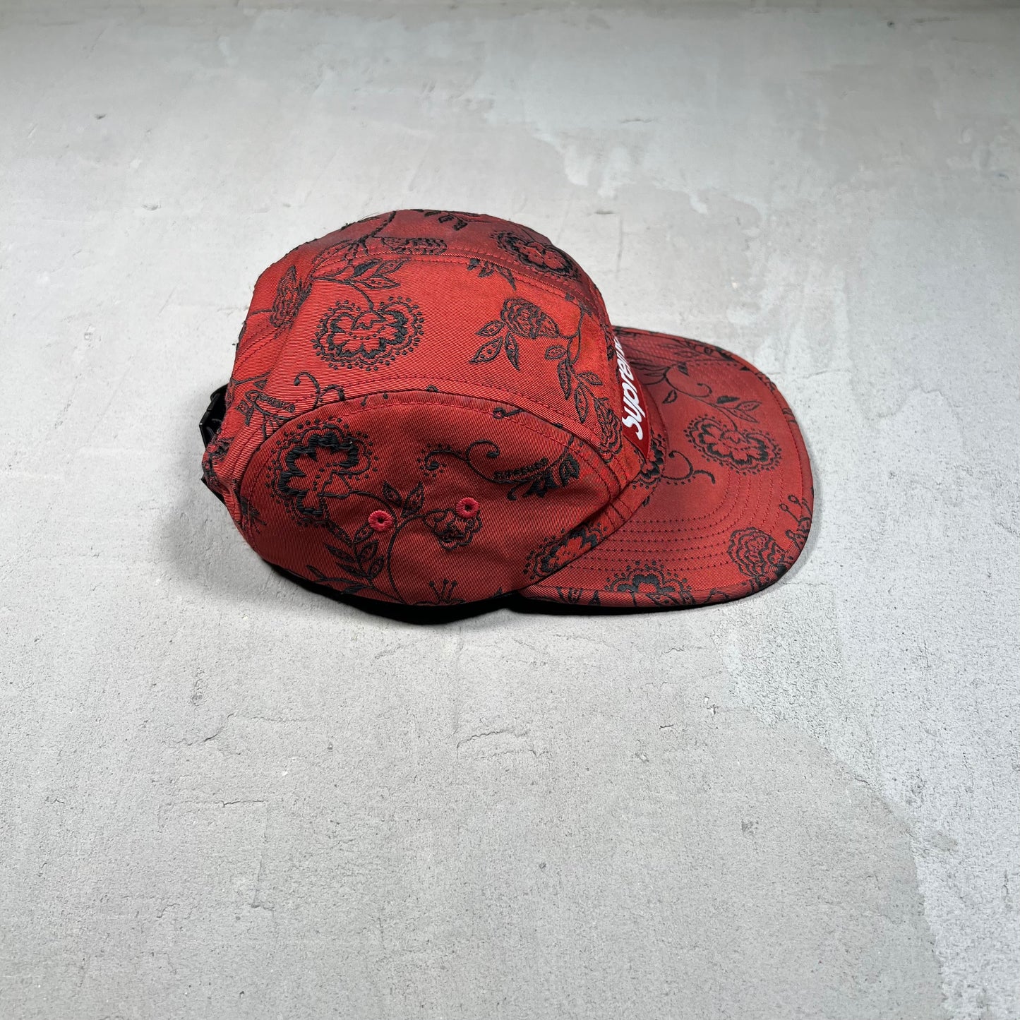 Supreme Floral Jacquard Camp Cap Red (2025) USED x17243