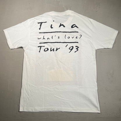 1993 Tina Turner what's love? tour tee white Size XL USED v13542