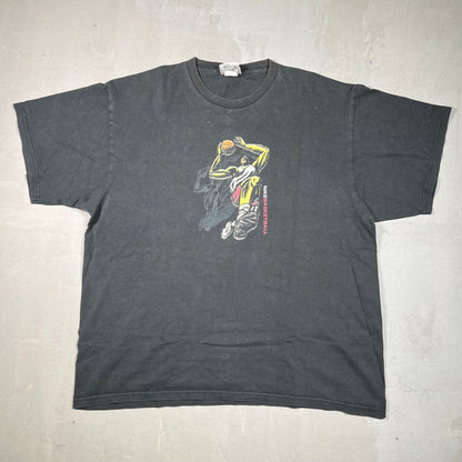Nike BasketBall Dunking Man Black Tee Size Large USED v19112