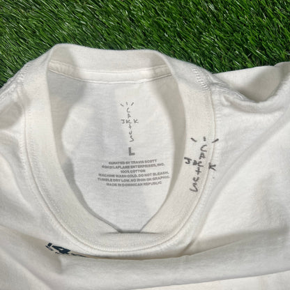 Travis Scott Cactus Jack White Precision Tee Size Large NEW x15886