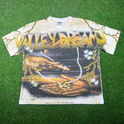 Vale Hands of God AOP White Tee Size Medium NEW x15883