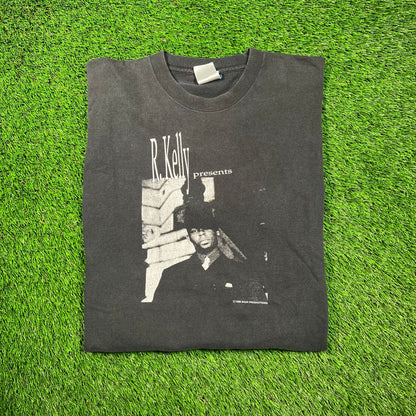1996 R Kelly Presents Down Low Tour Black Tee Size XL USED v18666