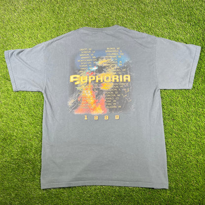 1999 Def Leppard Blue Euphoria Tour Tee Size Large USED v17254